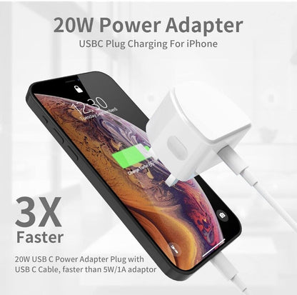 AICCOLO 20W USB C Fast Charger with 2M Cable for Iphone + Plug Type C Adapter