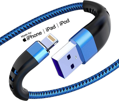 Heavyduty Braided Long USB Fast Charger Cable Lead for Iphone 14 13 12 11 X 7 8