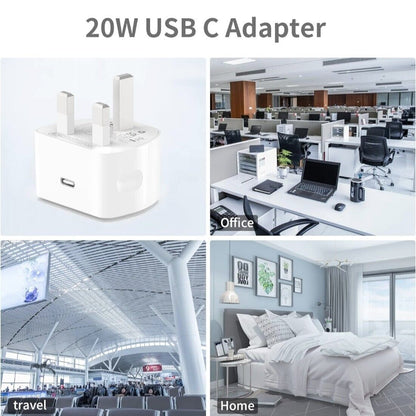 AICCOLO 20W USB C Fast Charger with 2M Cable for Iphone + Plug Type C Adapter