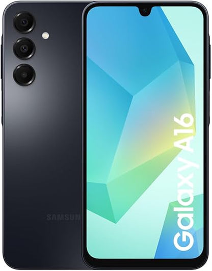 Samsung Galaxy A16 4G/5G Android Smartphone, Super Amoled 6.7" Screen, Multiple Cameras, 128GB Storage, Blue Black, 3 Year Manufacturer Extended Warranty (UK Version)