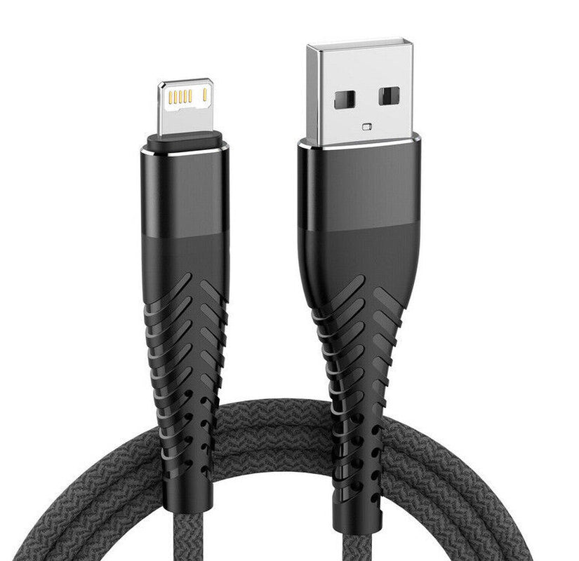 Heavyduty Braided Long USB Fast Charger Cable Lead for Iphone 14 13 12 11 X 7 8