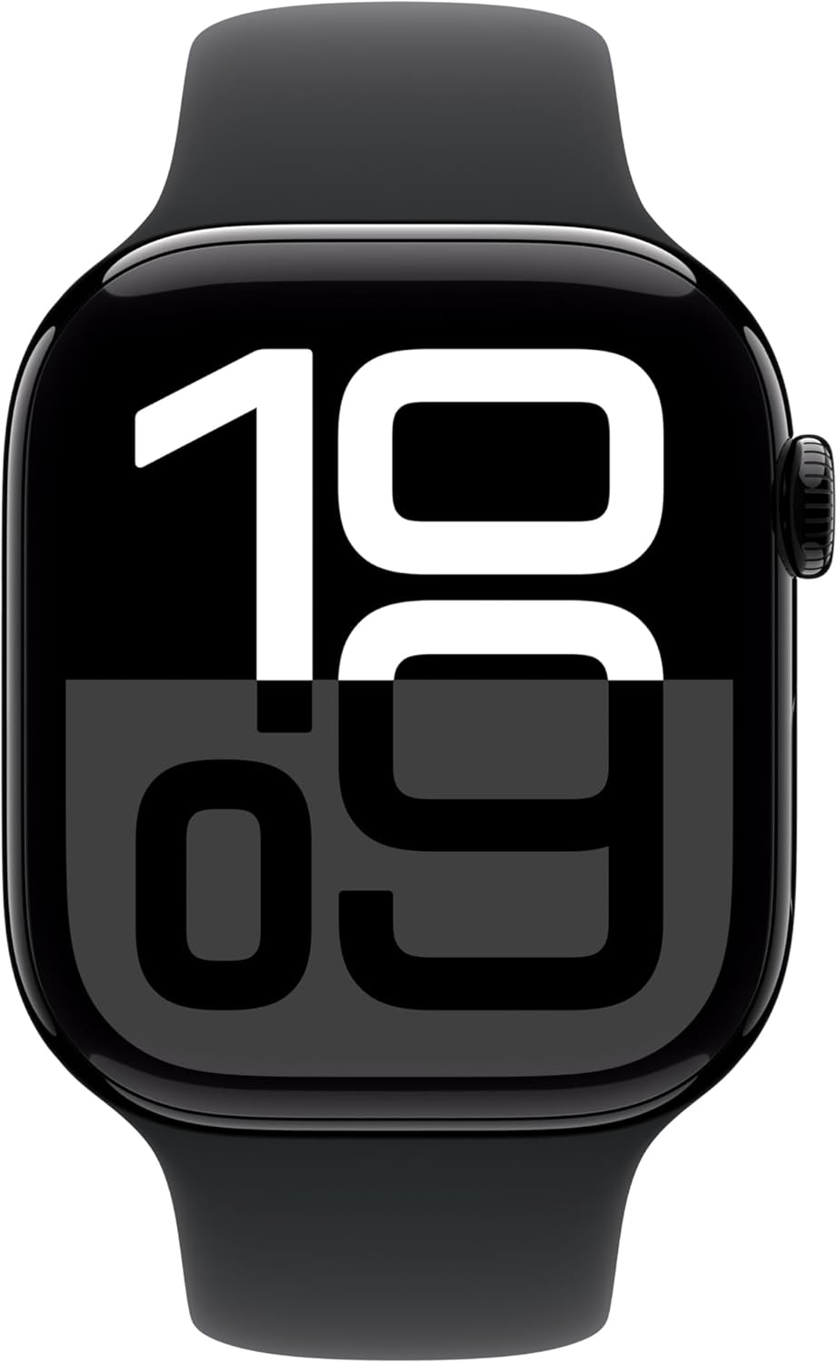 Apple Watch Series 10 Smartwatch with Jet Black Aluminium Case - M/L. Fitness Tracker, ECG App, Always-On Retina Display, Water Resistant