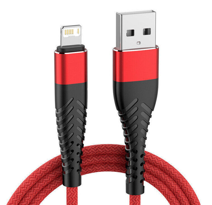 Heavyduty Braided Long USB Fast Charger Cable Lead for Iphone 14 13 12 11 X 7 8