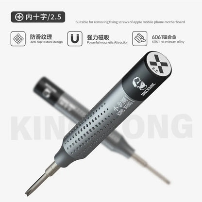 Mechanic King Kong Screwdriver Set with Storage Box 0.8 0.6 1.2 2.5 T2 1.5 Phone Repair Disassembly Tools for Android