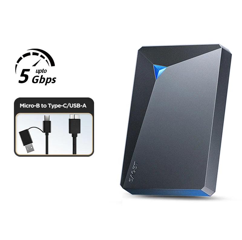 Portable External Hard Drive 1TB 5TB HDD 2.5 Inch 5Gbps External Hard Disk Memory Compatible for PC Mac Desktop Macbook