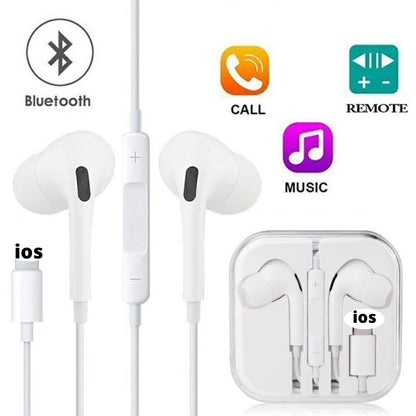 Wired Earphones Headphones Bluetooth for Iphone 14 Pro Max 12 11 Pro 7 8+ XR 13