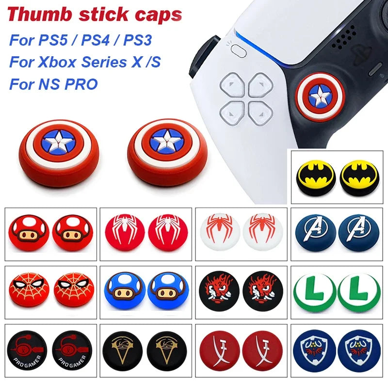 4Pcs Silicone Joystick Thumb Grips Protector Rocker Cap for PS5 NS PRO for XBOX Series X Controller Game Accessories