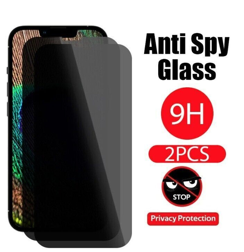 2PCS Privacy Tempered Glass for Iphone 12 13 14 15 16 Pro Max Screen Protectors