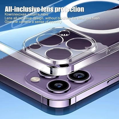 Upgrade Your Magsafe Iphone Magsafe Clear Magnetic Wireless Charging Animation Case Bundle for Iphone 14 13 12 11 Mini Pro Max